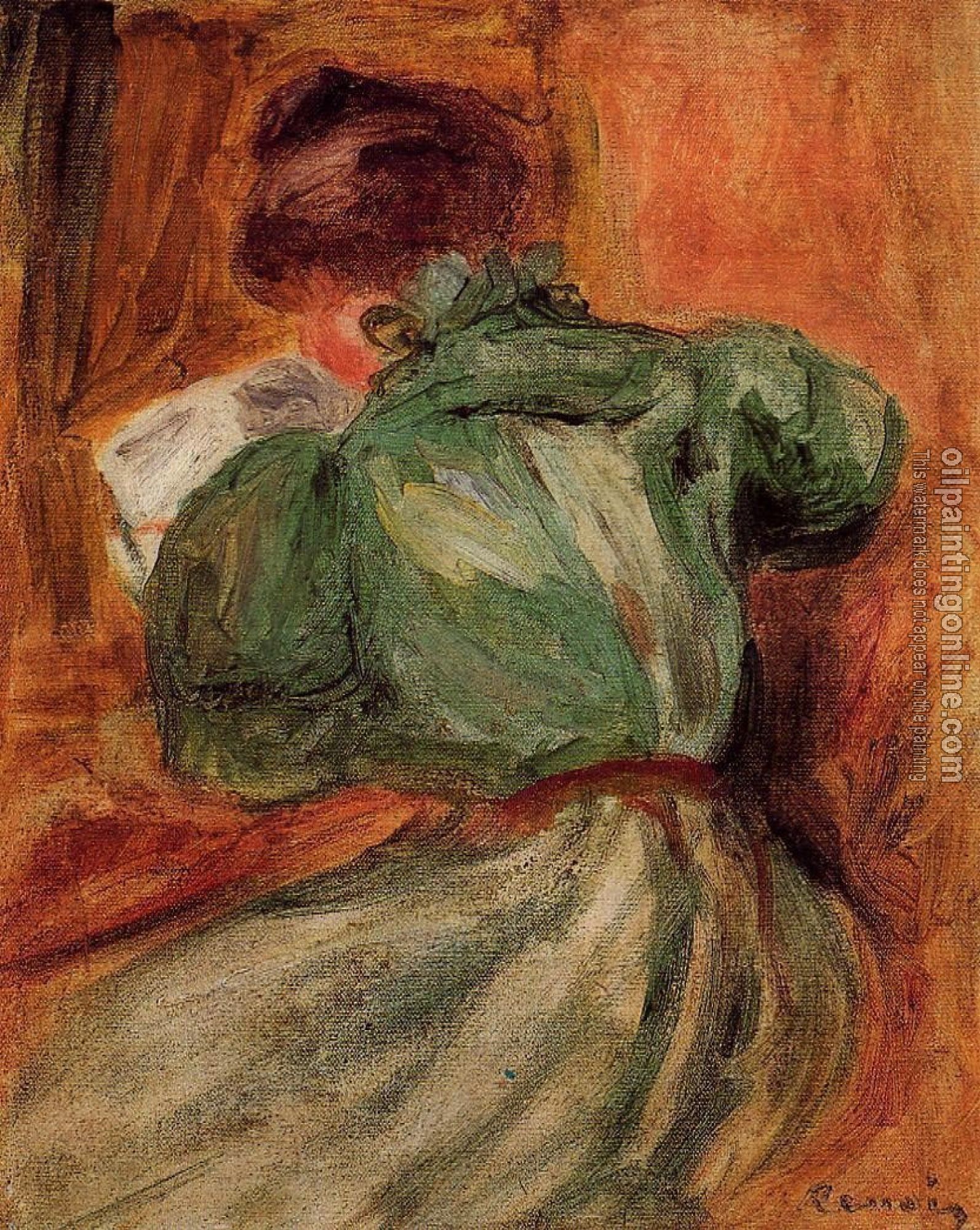Renoir, Pierre Auguste - Reader in Green